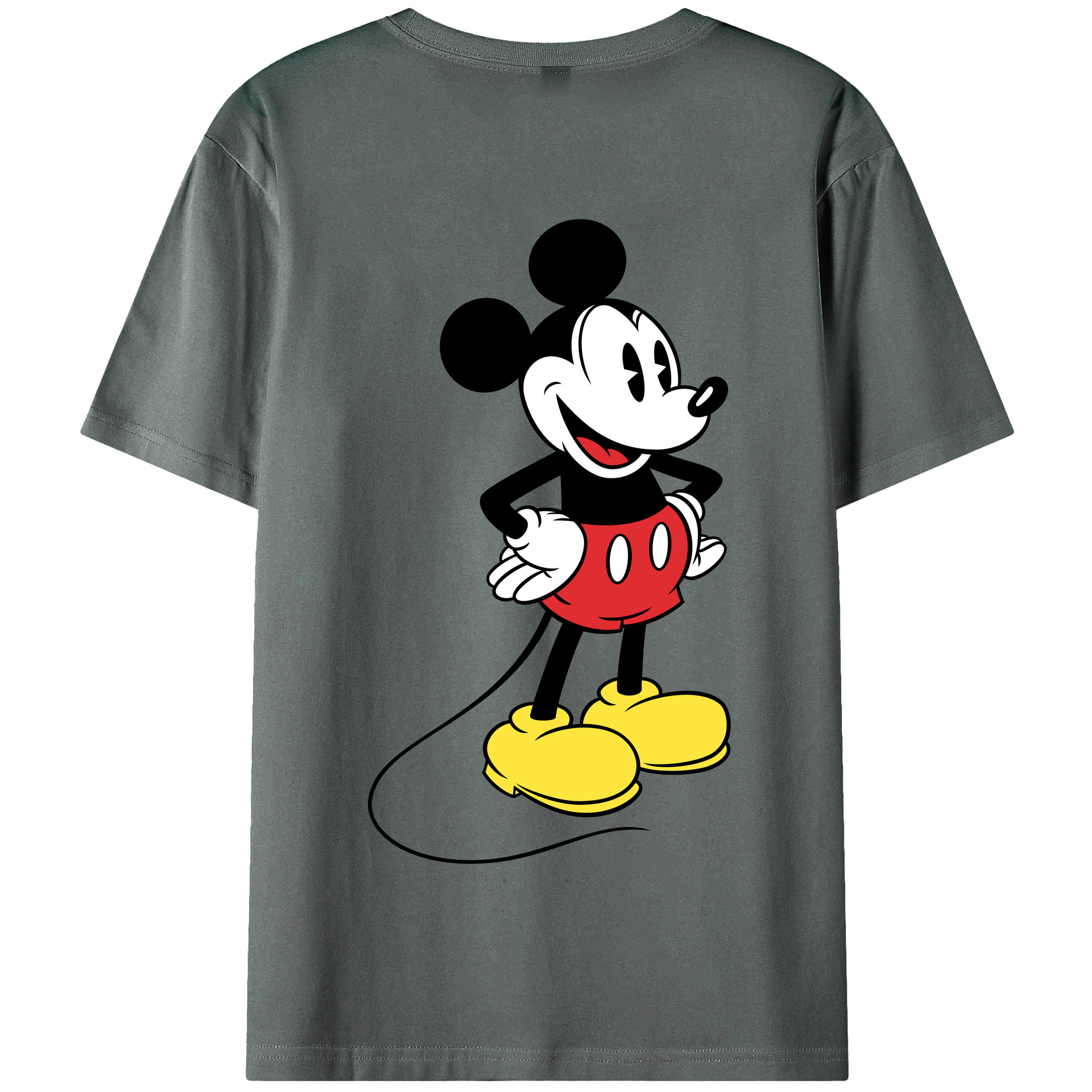 （画像用） ミッキーマウス Mickey Mouse 綿100％半袖Tシャツ（背面プリント）